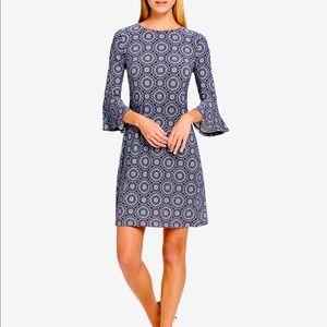 Tommy Hilfiger Printed Bell Sleeve A-line Dress